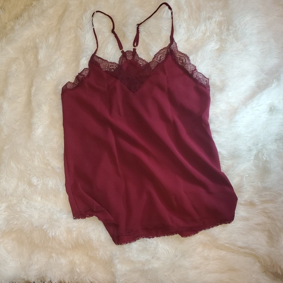 Merlot Boho Lace v-neck camisole - Picture 5 of 5